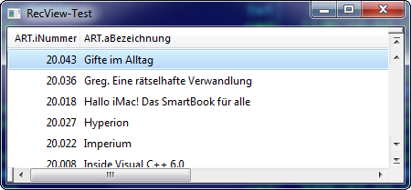 RecView - EvtLstGroupInit