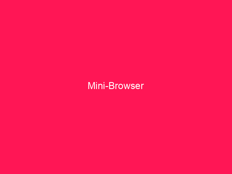 Mini-Browser | conzept 16 Blog