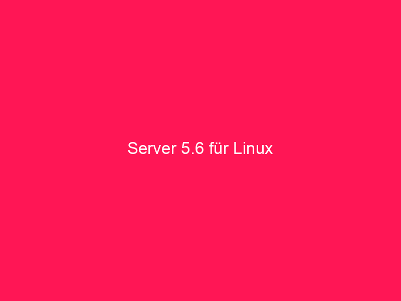 Server 5.6 für Linux | conzept 16 Blog